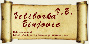 Veliborka Binjović vizit kartica